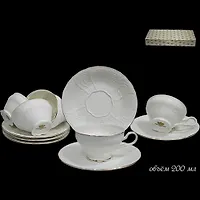 Чайный набор 200 мл, 12пр. MARIA GOLD в под.уп.(х6)Фарфор арт.226-050