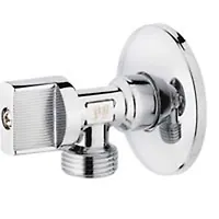 Кран шаровой угловой NEW PF CHROME н/н 1/2" х 3/4" PF BAV 358 (20/120)