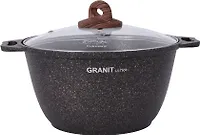 Кастрюля 4л со стекл. крышкой, АП линия "Granit ultra" (original) "Kukmara"  кго42а