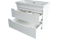 Тумба СТОУН 60 белая,подвесная , 2 ящика, под умыв. Como-60