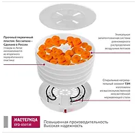 Сушилка для овощей и фруктов "Мастерица" EFD-0501M белая