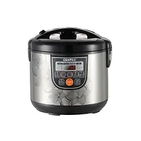 Мультиварка Centek CT-1498 чёрный/сталь, 700Вт, 5.0л, LED, 10 программ+28 программ Мультишеф