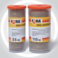 Нить сантехническая льняная 110 м  FORA  (006140302)