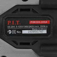 Гайковерт ударный бесщеточный аккум PIW20H-300A SOLO (20В, 300Нм,квадрат 1/2" и шестигран,коробка)