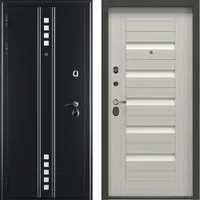 Стальная дверь FLAT MAGNETIC 50 860*2050 L муар черн./Царга Лист бел
