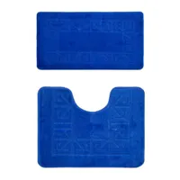 Комплект ковриков для в/к BANYOLIN CLASSIC из 2 шт 60х100/55х45см (синий)