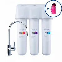 Водоочиститель Аквафор модель Кристалл ECO Pro + подарок Фильтр-бутылка Аквафор Сити модель 1350 (ро