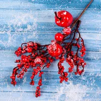 Декор "Зимнее очарование" веточка с яблочками, 23 см арт.5046912 г.Екатеринбург