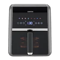 Аэрогриль Centek CT-3189 (серый) <5л> 1500Вт, сенсорное управление, 8 программ, обдув 360