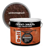 Молотковая грунт-эмаль по ржавчине шоколадный 10 л «Рогнеда»