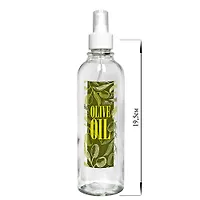 Бутылка цилиндр с кнопочным дозатором для масла/соусов, Olive oil зеленая на зеленом фоне, 330 мл, с