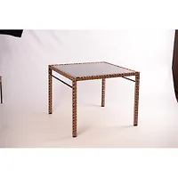 Стол Квадро (4-х местный) 760/960/960, матовое стекло, корица