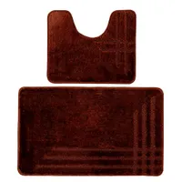 Коврик для в/к DKTX Comfort Linea из 2 шт 50х80/50х40см 10мм (коричневый) 1/25