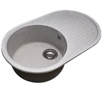 Мойка GranAlliance G-30   (725 х450мм) серая с сифоном