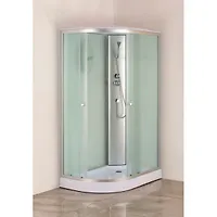 Душ.кабина HD-KU12080LFR LOW120x80х215 без г/м, риф.зад.стекла, риф.перед.стек