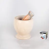 Ступка с пестиком из натуральн. камня 12х13см KR308
