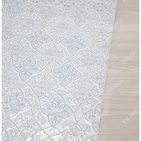015 white\grey Клеенка ПВХ в рулоне LACE (Муза) 1,32*22 м