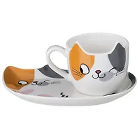 НАБОР ДЛЯ ЗАВТРАКА LEFARD "CAT", 2 ПР.: КРУЖКА 190 МЛ, ТАРЕЛКА 18*12 СМ 260-1117