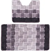 Комплект ковриков для в/к BANYOLIN SILVER из 2 шт 60х100/50х60см 11мм (серый)