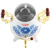 Самовар Centek CT-0092A (Белый + рисунок + золото) 4л, 2300Вт, поддержка темп. керамич. заварник