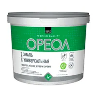 Эмаль акриловая глянцевая Ореол белый 0,9 кг пластик
