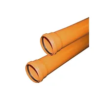 Труба ф160 с раструбом L=3 м рыжая нар.канализ.толщ.ст.4.9 (2) VALFEX