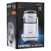 Кофемолка Centek CT-1365 White,250Вт,165мл,безопасная блокировка,стальная чаша,прозрачная крышка