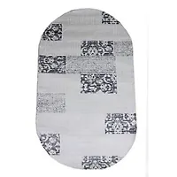 Ковер PASABAHCE 1,5х4,0 овал 6391A D.GREY / CREAM