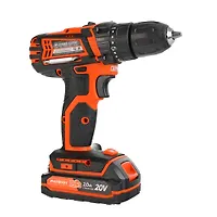 Дрель-шуруповерт аккумуляторная PATRIOT BR 201UES, 20В, 2,0Ah, 25Hm/30Hm, 2 скор. две батареи Li-Ion
