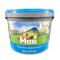 Краска МАЙ фасадная, ведро 2,5 кг