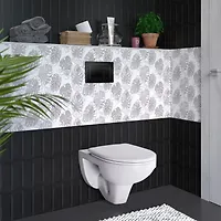 Инсталляция BERGES для скрытого монтажа унитаза ATOM 410 кнопка ЧЕРНАЯ Soft Touch ( 040332)