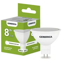 Лампа светодиодная MR16 софит 8Вт 230В 6500К GU5.3 GENERICA
