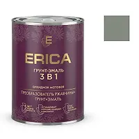 Грунт-эмаль ERICA 3в1 по ржавчине алкидная МАТОВАЯ серая 0,8 кг