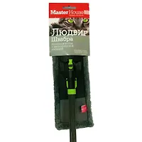 Швабра "Людвиг" с насадкой из микрофибры 43*14 см,с телескопической ручкой 120 см,серая (60296) "Мас