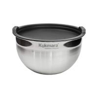Миска 4,9 литра, диаметром 24 см, с пластиковой крышкой "Kukmara" BL4924P