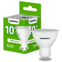 Лампа LED PAR16 софит 10Вт 230В 4000К GU10 GENERICA арт.LL-PAR16-10-230-40-GU10-G