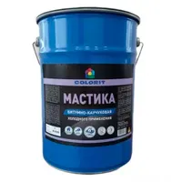 Мастика каучуко-битумная COLORIT 16кг Ведро