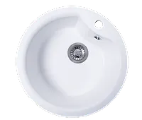 Мойка GranAlliance G-12 (d-485 мм) молочная с сифоном