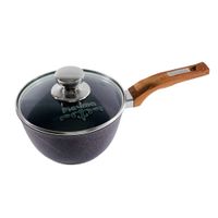 Ковш 1.7л с несъемной ручкой и стеклянной крышкой АП "Premium" (violet) арт. 82904