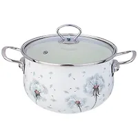 Кастрюля agness эмалированная со стеклянной крышкой, 3,8 л диа. 22см 943-058