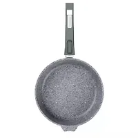 Сковорода 18см АП со съемной ручкой "Premium" (grey) арт.018901