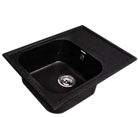 Мойка GranAlliance G-23   (630 х490мм) черная с сифоном