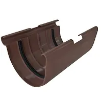 Муфта жёлоба ПВХ коричн. "АЛЬТА-ПРОФИЛЬ"