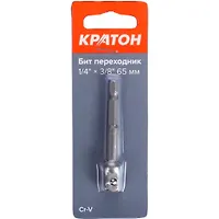 Бит переходник Кратон 1/4" х 3/8" 65 мм