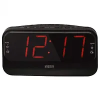 Часы-будильник с РАДИО MYSTERY MCR-68 black(red)