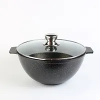 Казан для плова 4л АП "Granit Perfection black gold",со стекл. крышкой арт.04-0453-310