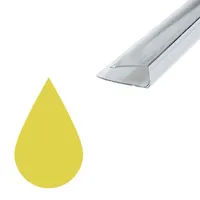Профиль поликарбонатный ROYALPLAST UP торцевой 8мм Желтый; 2.1м
