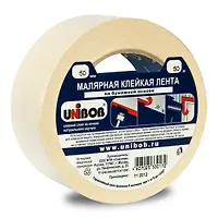 Клейкая лента малярная 25мм х 40м UNIBOB, белая ИУ (72) арт.37960