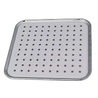 Лейка  большая GFmark , тропический душ  ,квадратная , белая с хромом 6043
