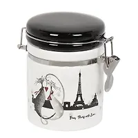 Банка для сыпучих продуктов, доломит, 0.35 л, с крышкой, Daniks, Ля Мур Эффель (338343)